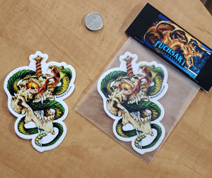 Dagger Snake Skull decal
